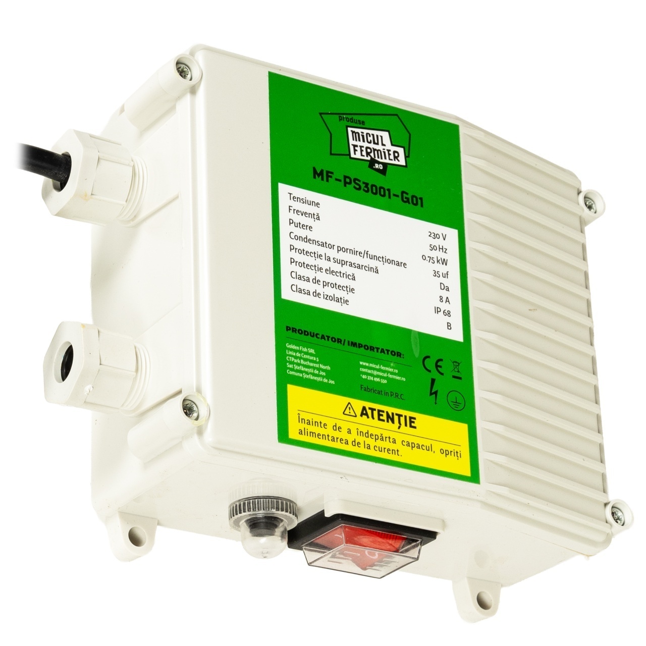 Panou comanda Micul Fermier PS 0.75KW – In lucru Panou comanda Micul Fermier PS 0.75KW - In lucru