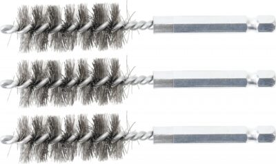 Perii oţel 17 mm, 6, 3 mm (1/4") 3 piese, BGS 3078-17-S