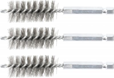 Perii oţel 19 mm, 6, 3 mm (1/4") 3 piese, BGS 3078-19-S