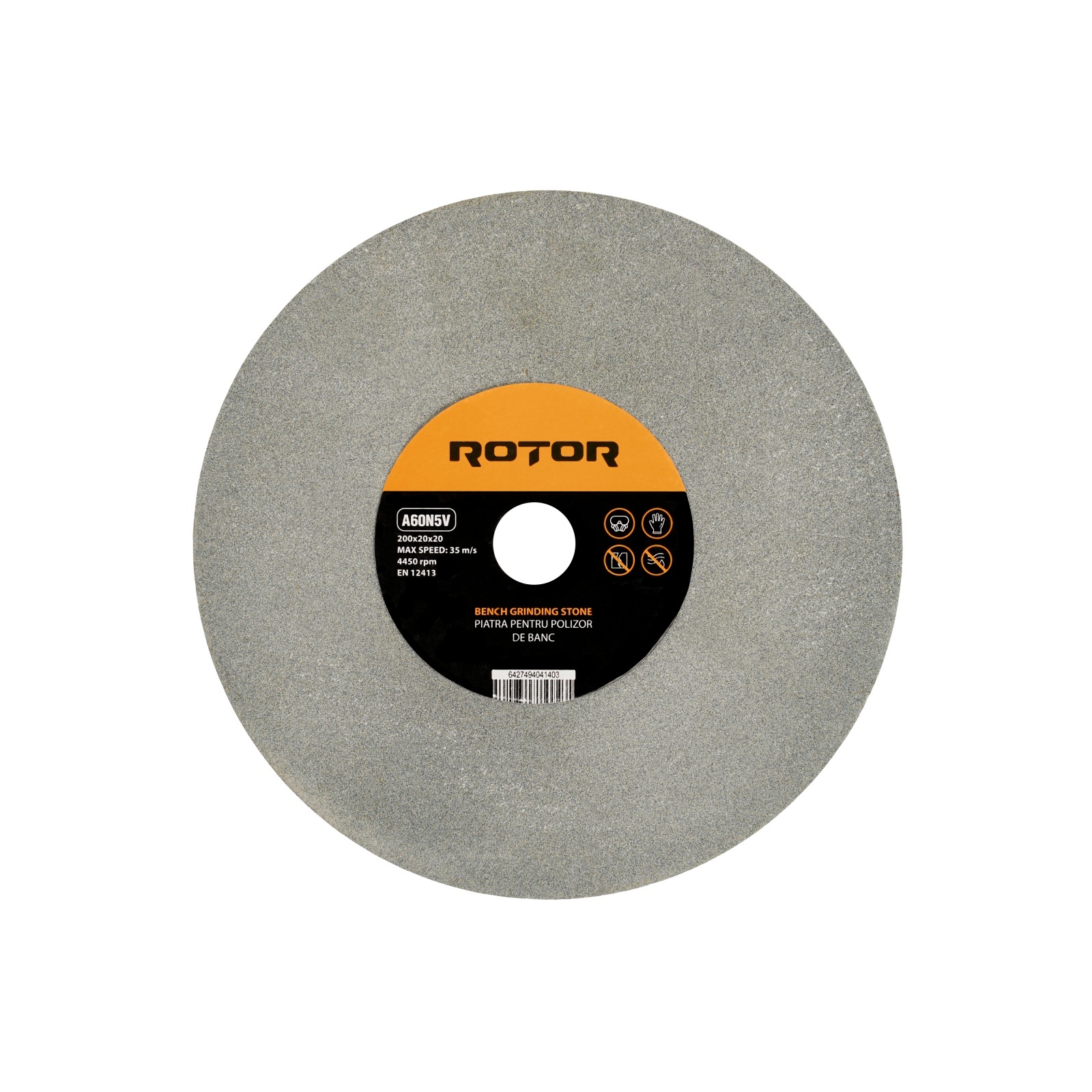 Piatra pentru polizor de banc 200 x 20 x 20 mm P60 ROTOR – In lucru Piatra pentru polizor de banc 200 x 20 x 20 mm P60 ROTOR - In lucru