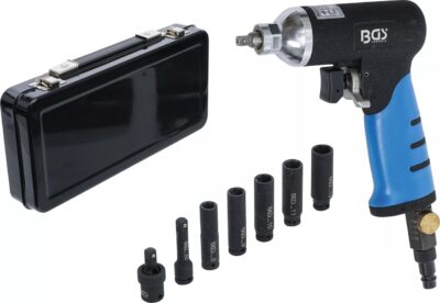 Pistol de impact + tubulare si prelungitoare, antrenare 1/4"(6.3) pentru bujii incandescente 8, 9, 10, 11 si 12mm, BGS 3320