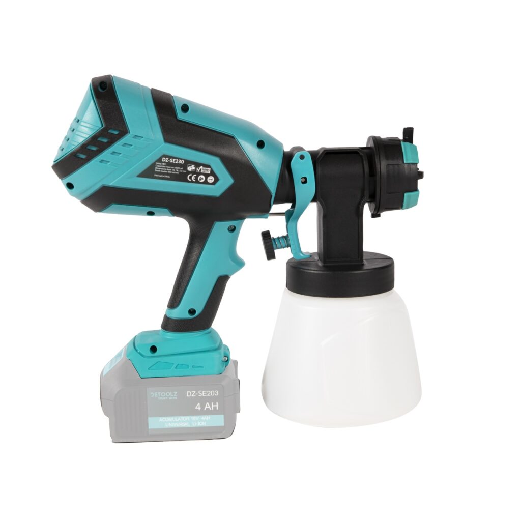 Pistol vopsit 18V 600ml/min rezervor 1000ml - SimpleTools
