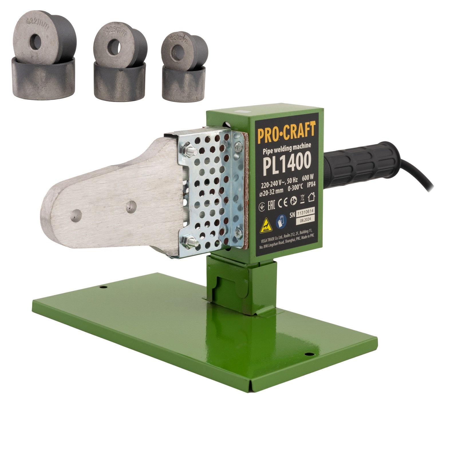 Plita PPR Procraft PL1400, ciocan sudura 600W, 50-300 grade, 20 25 32 mm – In lucru Plita PPR Procraft PL1400, ciocan sudura 600W, 50-300 grade, 20 25 32 mm - In lucru