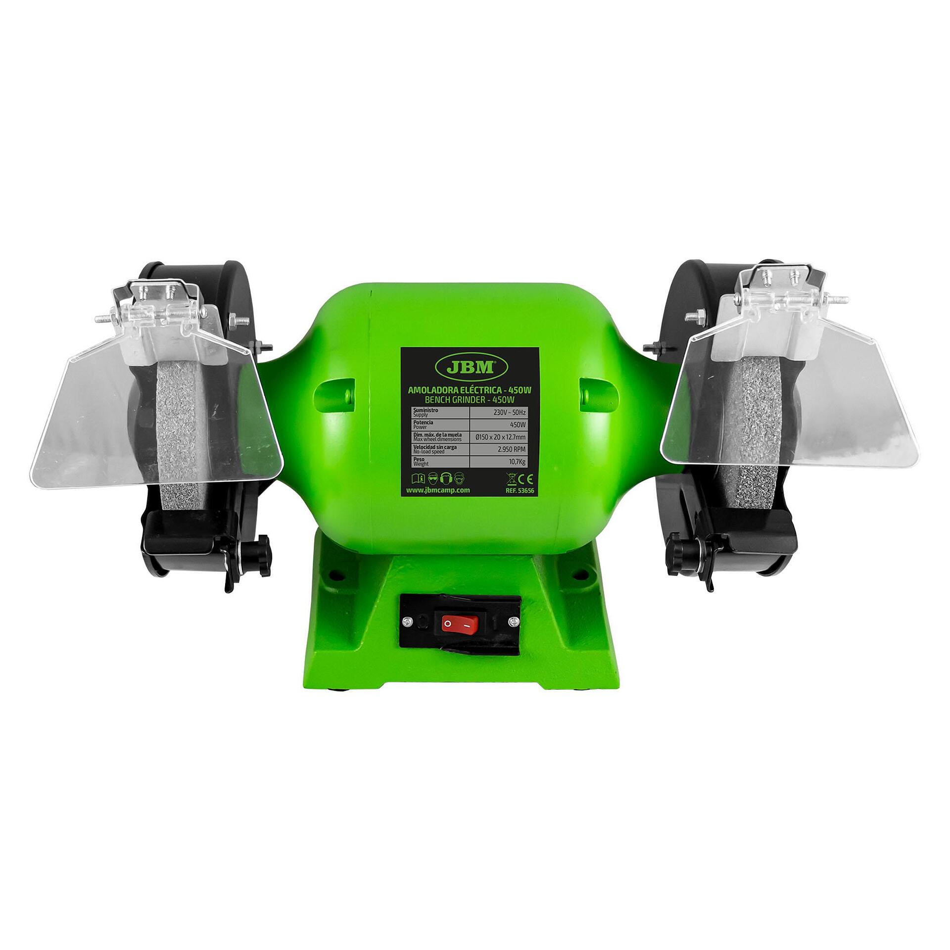 Polizor electric de banc cu 2 pietre – JBM – Polizoare unghiulare si de banc Polizor electric de banc cu 2 pietre – JBM - Polizoare unghiulare si de banc