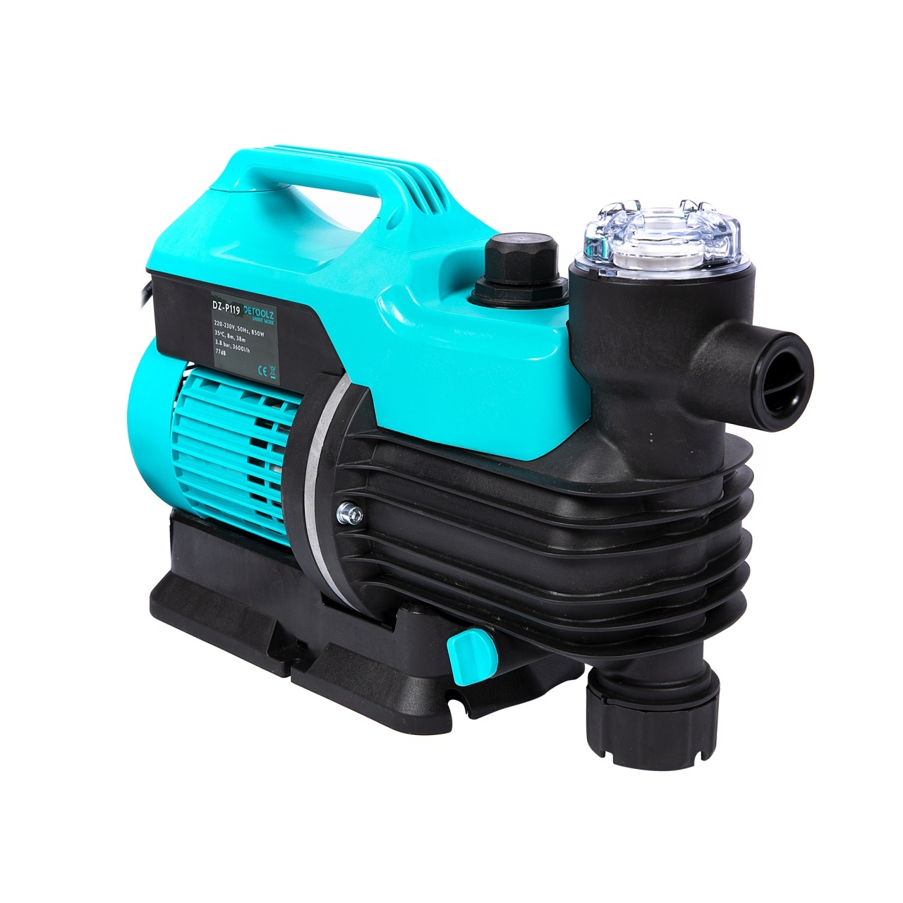 Pompa apa recirculare iaz, piscina, subsol inundat, cu filtru incorporat 850W 3600l/ora 38m – In lucru Pompa apa recirculare iaz, piscina, subsol inundat, cu filtru incorporat 850W 3600l/ora 38m - In lucru