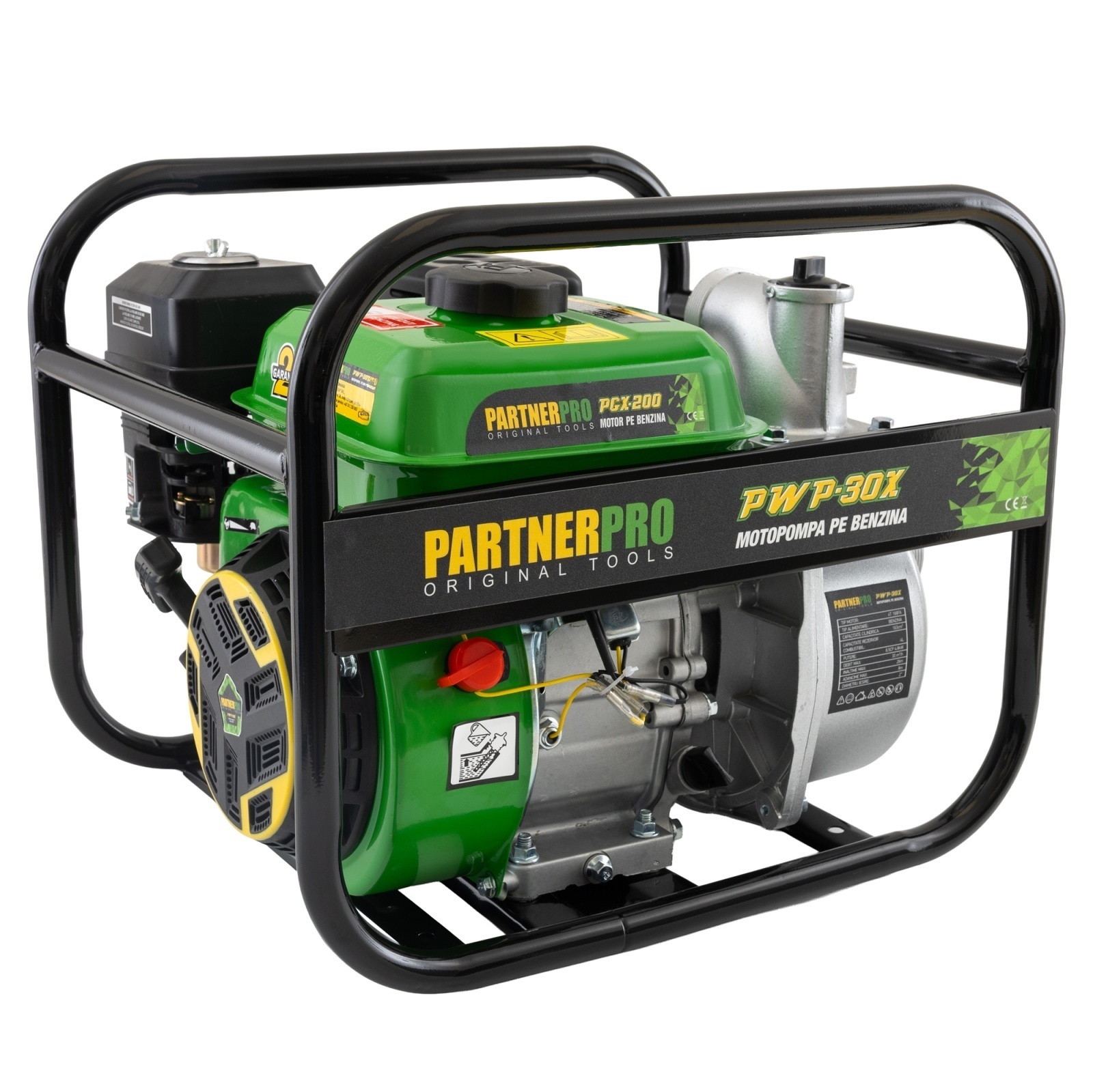 Pompă de apă pe benzină 2″ PARTNERPRO PWP30X, 30 m³/h, 6.5 HP , MOTOR 4T – In lucru Pompă de apă pe benzină 2" PARTNERPRO PWP30X, 30 m³/h, 6.5 HP , MOTOR 4T - In lucru