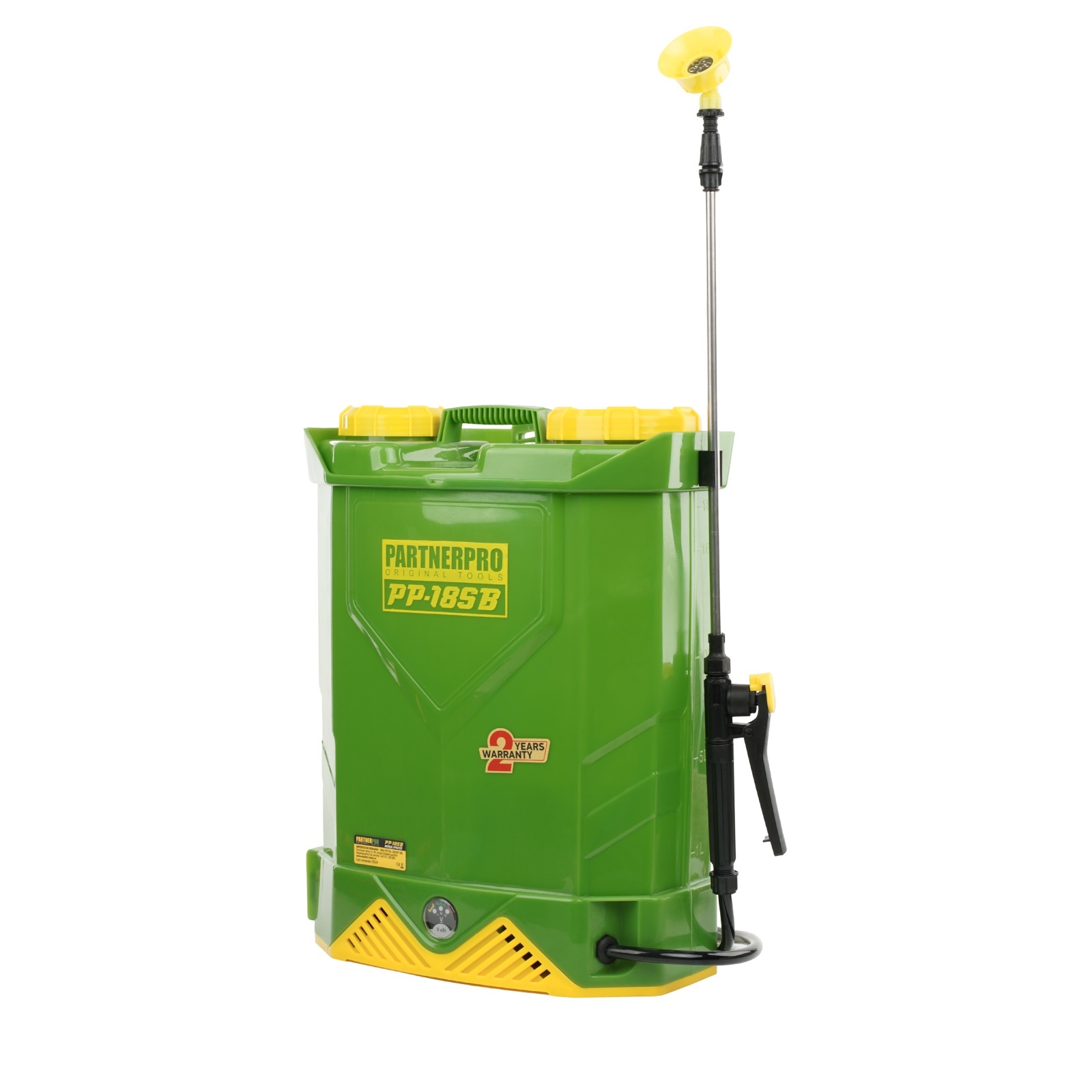 Pompa de stropit cu acumulator 18L PartnerPro PP-18SB, 12V / 8Ah, 2.6 L/min – In lucru Pompa de stropit cu acumulator 18L PartnerPro PP-18SB, 12V / 8Ah, 2.6 L/min - In lucru