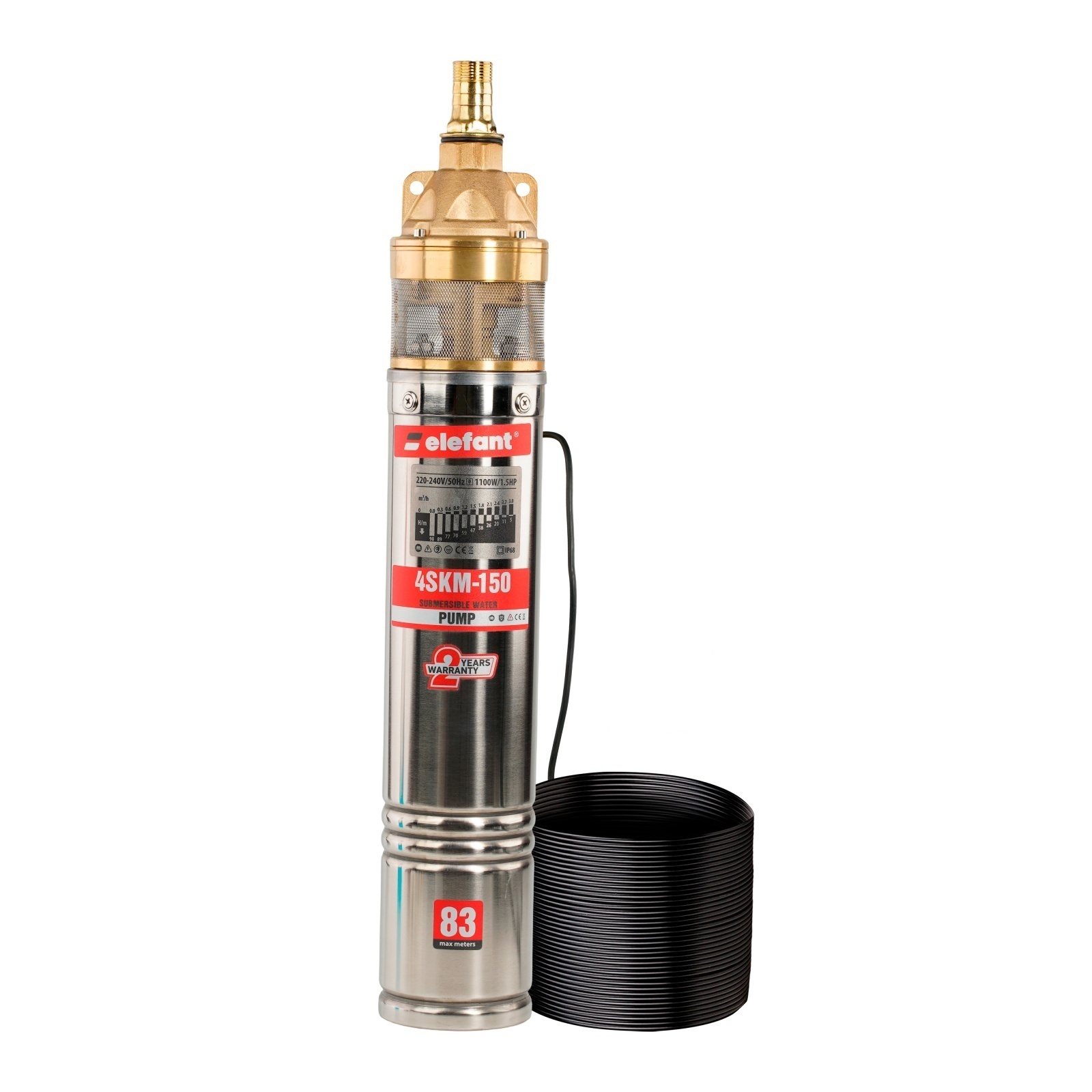 Pompa submersibila Elefant 4SKM-150, 1300W, debit 50 l/min, inaltime refulare 79 m – Pompe apa Pompa submersibila Elefant 4SKM-150, 1300W, debit 50 l/min, inaltime refulare 79 m - Pompe apa