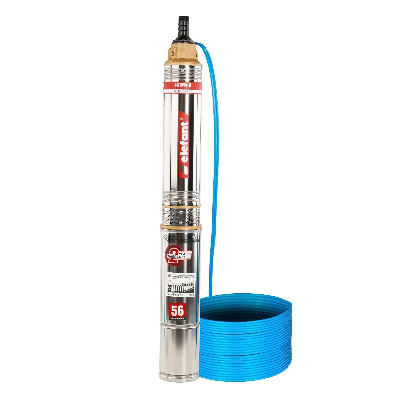 Pompa submersibila ELEFANT 4STM4-8, 1200W, 8 turbine, 100 l/min, inaltime refulare 58 m – Pompe apa Pompa submersibila ELEFANT 4STM4-8, 1200W, 8 turbine, 100 l/min, inaltime refulare 58 m - Pompe apa