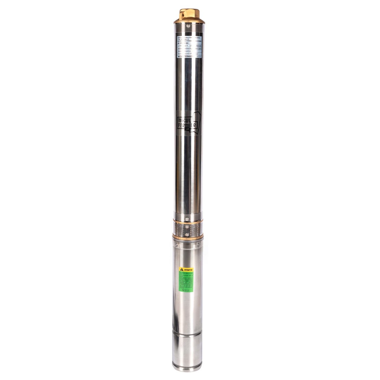 Pompa submersibila Micul Fermier, diametru 4″, 1.1 kW, debit maxim 5400 l/h, inaltime maxima de pompare 130m, 16 turbine – Pompe apa Pompa submersibila Micul Fermier, diametru 4", 1.1 kW, debit maxim 5400 l/h, inaltime maxima de pompare 130m, 16 turbine - Pompe apa