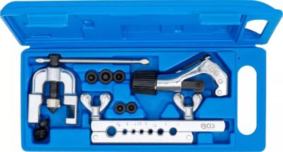 Presa bercuit / bordurare conducte cu taietor pentru ţevi, 10 piese, BGS 70221