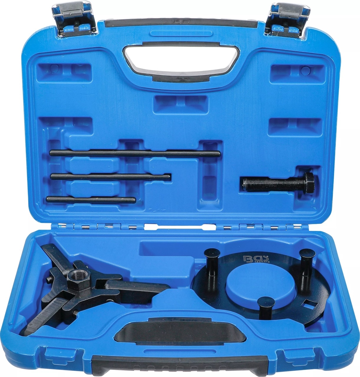 Presa cu trei brate pentru fulii de accesorii GM, Chrysler, Ford, Mitsubishi, 6 piese, BGS 7761 – Recuperatoare/Extractoare si Prese Presa cu trei brate pentru fulii de accesorii GM, Chrysler, Ford, Mitsubishi, 6 piese, BGS 7761 - Recuperatoare/Extractoare si Prese