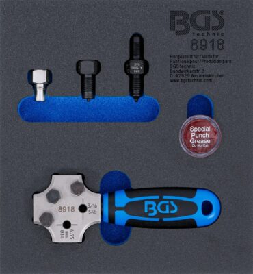 Presa pentru bercuit conducte de frana | DIN 4.75 mm & 3/16", BGS 8918