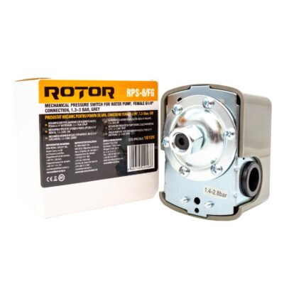 Presostat mecanic pentru pompă de apă ROTOR RPS-6/FG filet interior: G1/4", 1.3–3 bar