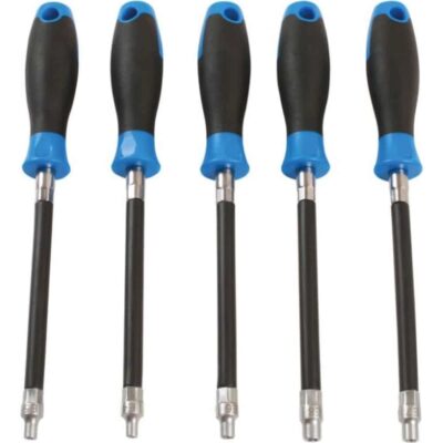 Set şurubelniţe flexibile cu tubulare Profil E 4 - E 8, lungimea tijei 150 mm, 5 piese, BGS 70019