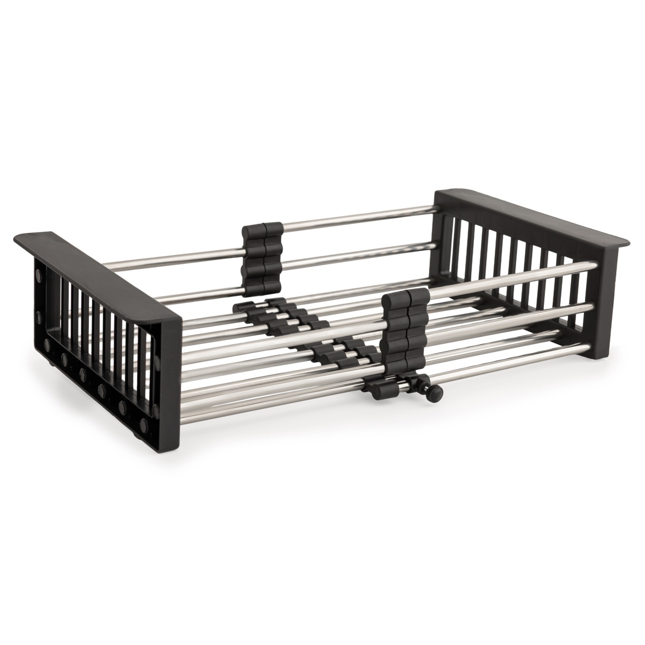 Scurgator extensibil 41×27 cm, negru pentru chiuveta, FLEKO – In lucru Scurgator extensibil 41x27 cm, negru pentru chiuveta, FLEKO - In lucru