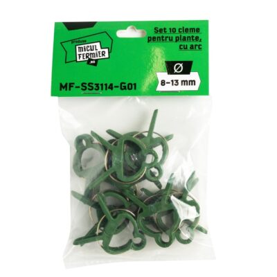 Set 10 cleme plante Micul Fermier cu arc Ø8-13mm