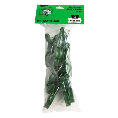 Set 10 cleme plante Micul Fermier cu arc Ø8-25mm