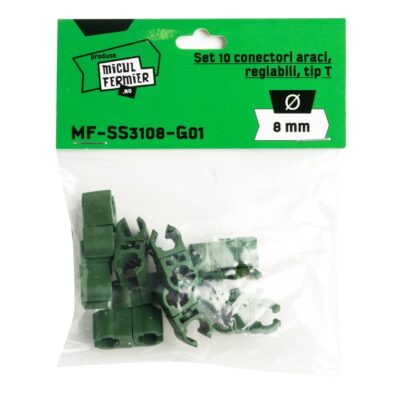 Set 10 conectori araci Micul Fermier tip T reglabili Ø8mm