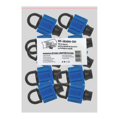 Set 10 dop Micul Fermier, pentru banda de picurare, cu inchidere rapida