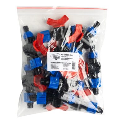Set 10 robineti Micul Fermier, pentru banda de picurare, cu racord dublu - SimpleTools