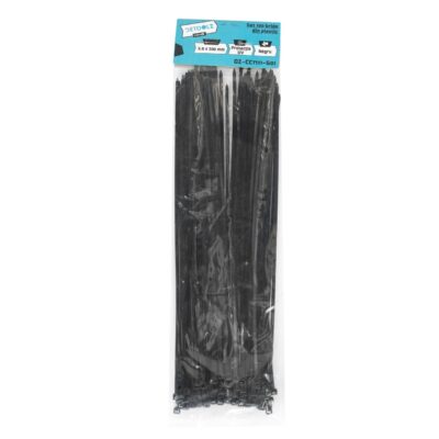 Set 100 bride plastic Detoolz 3.6x300mm , protectie UV, NEGRU