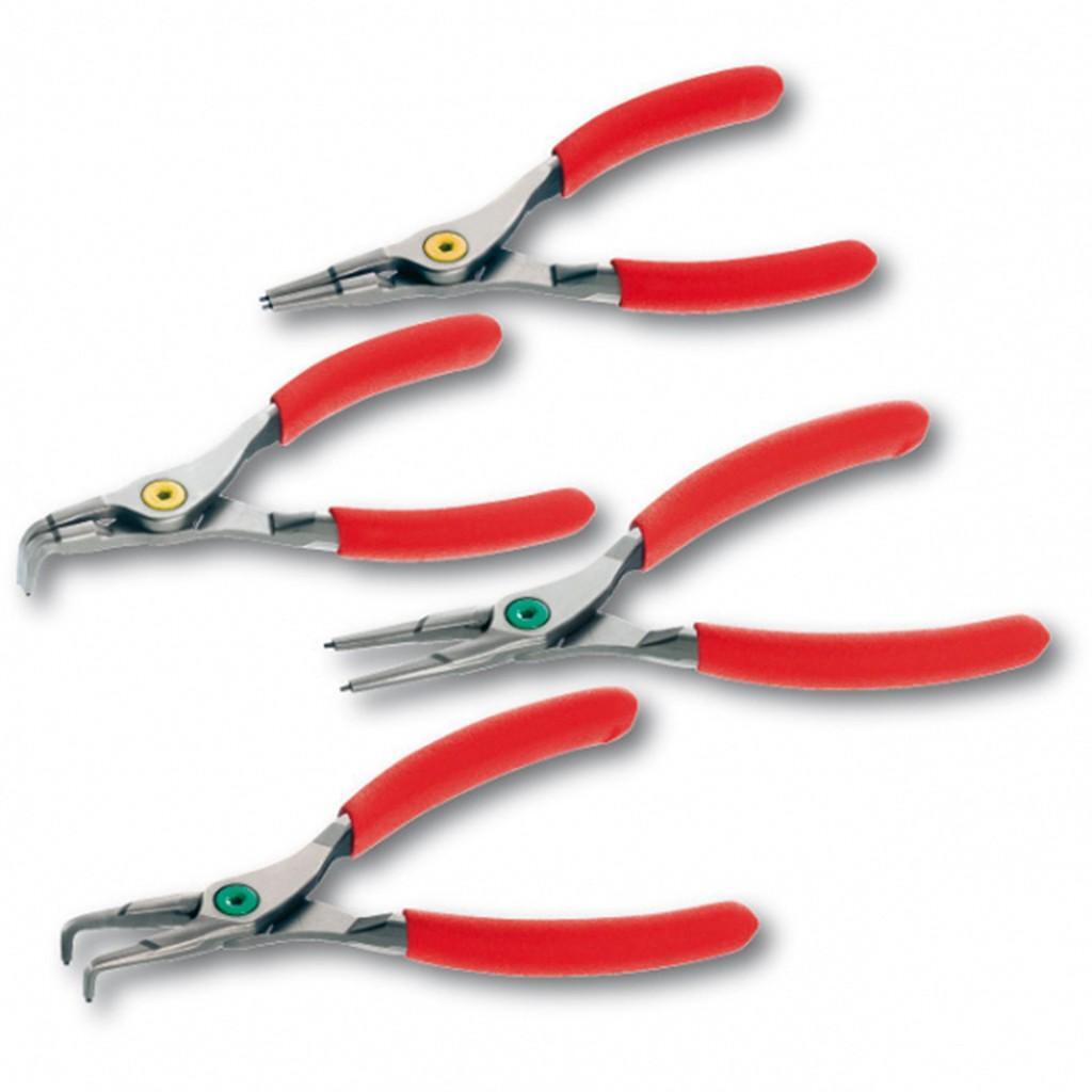Set 4 clesti pentru sigurante elastice tip 127 N/SE4 – In lucru Set 4 clesti pentru sigurante elastice tip 127 N/SE4 - In lucru