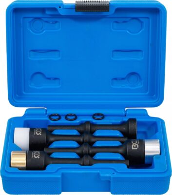 Set 4 dornuri pentru dalta pneumatica cu capete din materiale diferite : Teflon, Aluminiu, Cupru, BGS 9002
