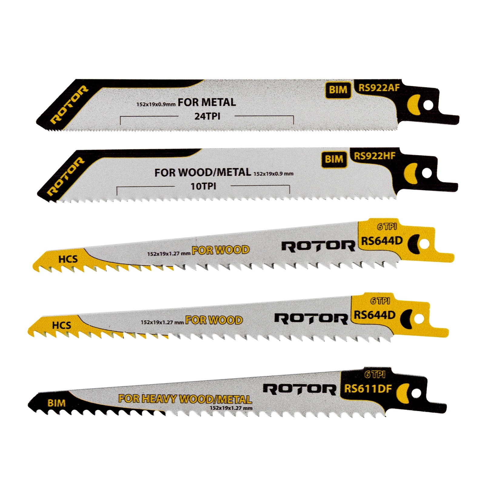 Set 5 Panze fierastrau sabie pentru Lemn/Metal ROTOR RSS1 – In lucru Set 5 Panze fierastrau sabie pentru Lemn/Metal ROTOR RSS1 - In lucru