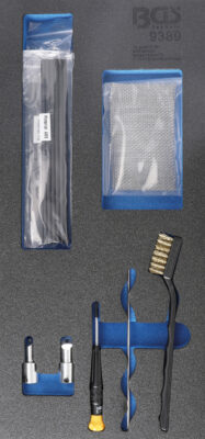 Set accesorii de reparatii pentru piese din plastic cu baghete si pistol de lipit pe gaz BGS 9388, BGS 9389