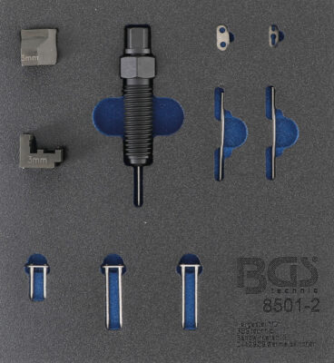 Set accesorii pentru dispozitiv asamblare lant distributie pentru boturi de 3mm, BGS 8501-2