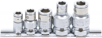 Set adaptoare biţi cu bila de blocare, Patrat interior 6, 3 mm (1/4") / 10 mm (3/8") / 12, 5 mm (1/2"), 5 piese, BGS 70103