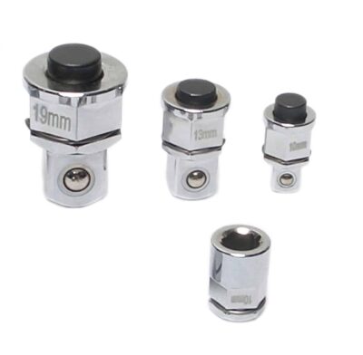 Set adaptoare pentru tubulare 1/4"-3/8"-1/2", antrenare inelare-combinate cu clicket 10, 13, si 19 mm, adaptor pentru biti 1/4", 4 piese, BGS 8210
