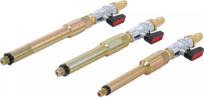 Set adaptoare pentru umplerea camerei de ardere cu aer comprimat. M8 x 1.0, M10x1.0, M10x1.25, 3 piese, BGS 9519