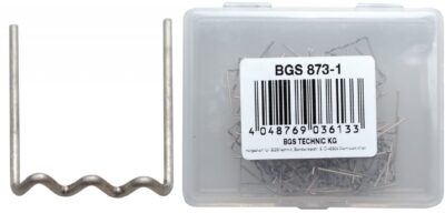 Set agrafe pentru reparatii piese din plastic Tip-U, grosime fir Ø 0.6 mm, 100 piese, BGS 873-1