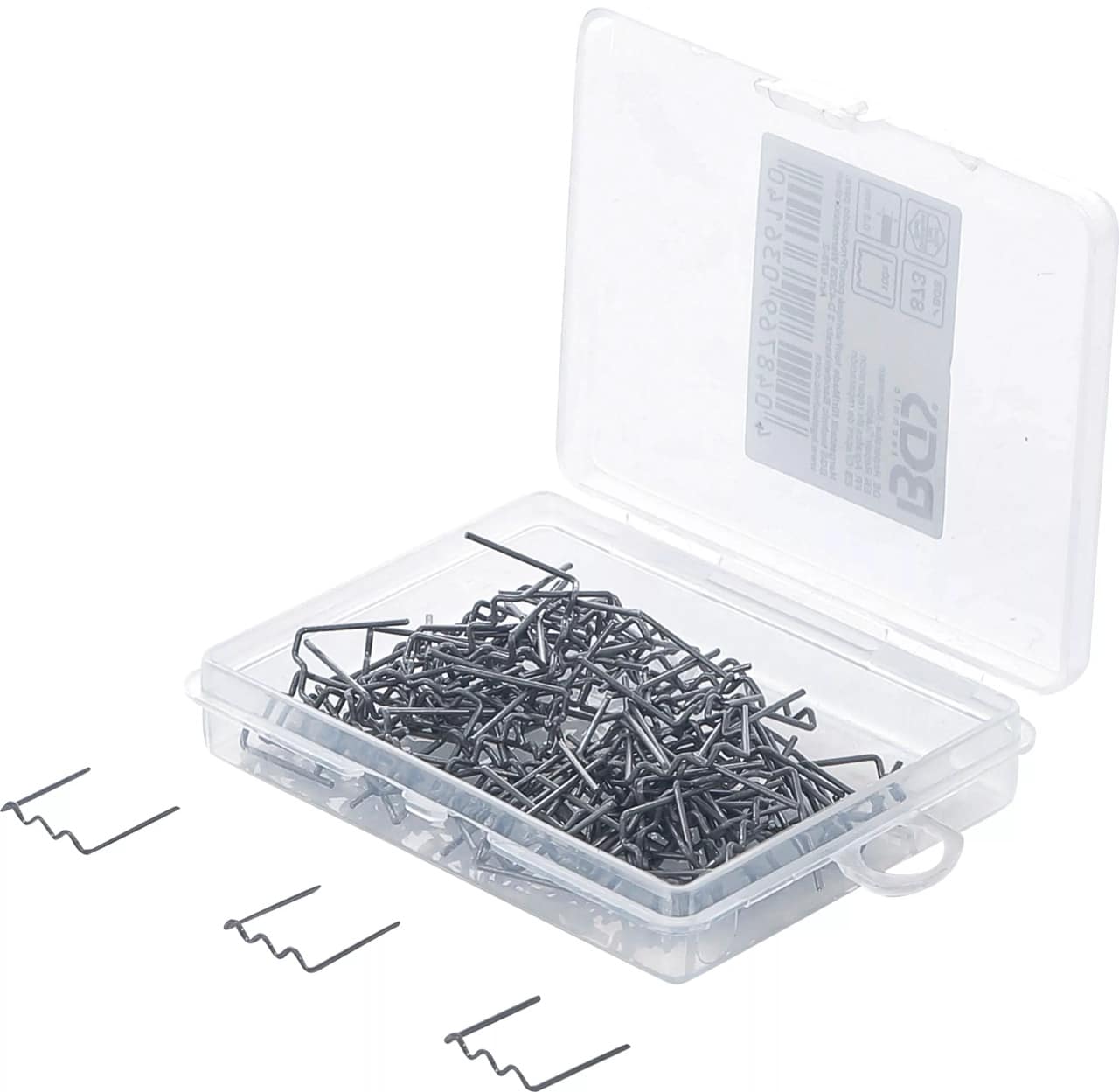 Set agrafe pentru reparatii piese din plastic Tip-U, grosime fir Ø 0.8 mm, 100, BGS 873-2 – Tinichigerie / Vopsitorie Set agrafe pentru reparatii piese din plastic Tip-U, grosime fir Ø 0.8 mm, 100, BGS 873-2 - Tinichigerie / Vopsitorie