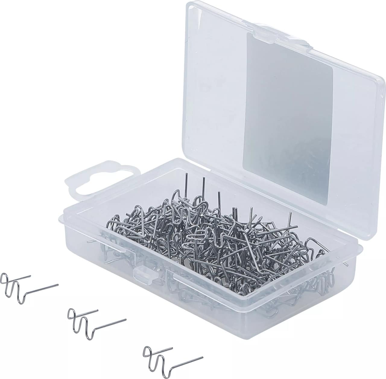 Set agrafe pentru reparatii piese din plastic Tip W, grosime fir Ø 0.8 mm, 100 piese, BGS 873-7 – Tinichigerie / Vopsitorie Set agrafe pentru reparatii piese din plastic Tip W, grosime fir Ø 0.8 mm, 100 piese, BGS 873-7 - Tinichigerie / Vopsitorie