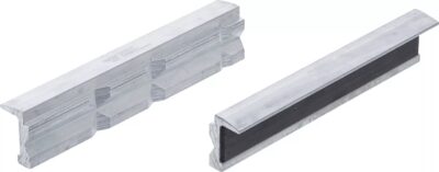 Set bacuri de protectie din Aluminiu cu prindere magnetica decupate pe orizontala si verticala pentru profile, lungime 150 mm, BGS 9285
