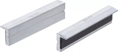 Set bacuri de protectie din Aluminiu pentru menghina de banc cu prindere magnetica, lungime 125 mm, BGS 9282