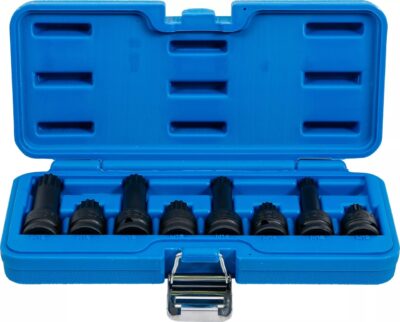 Set biti Spline (XZN) M12 - M14 - M16 - M18, antrenare 1/2", 8 piese, BGS 5381
