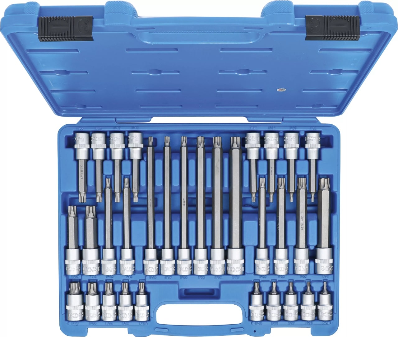 Set biţi Torx Plus TP20 – TP70 cu gaura pentru suruburi cu lacas de securizare, antrenare 12, 5 mm (1/2″), 32 piese, BGS 5191 – Chei Tubulare cu Biti Set biţi Torx Plus TP20 - TP70 cu gaura pentru suruburi cu lacas de securizare, antrenare 12, 5 mm (1/2"), 32 piese, BGS 5191 - Chei Tubulare cu Biti