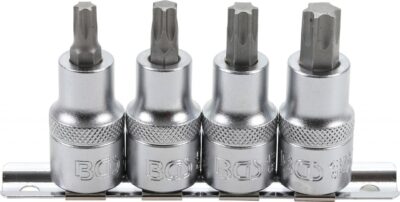 Set biti Torx T40 - T45 - T50 - T55, antrenare cu tubulara 1/2, 4 piese, BGS 8886