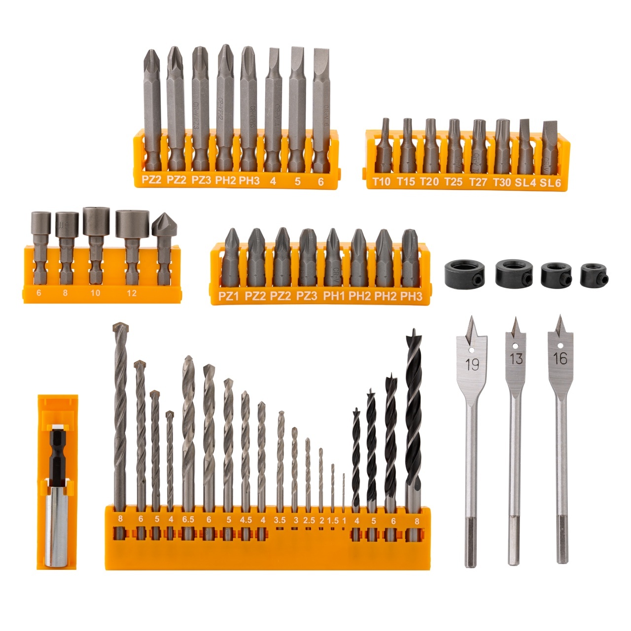 Set biti, tubulare si burghie, 62 piese ROTOR RBB62 – In lucru Set biti, tubulare si burghie, 62 piese ROTOR RBB62 - In lucru