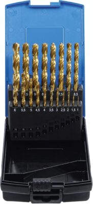 Set burghie 1-10mm HSS-G acoperite cu Titan, 19 piese, BGS 2040