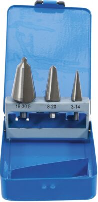Set burghie conice pentru tabla, HSS, 3 marimi, 3 piese, BGS 1998