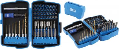 Set burghie şi biţi 6, 3 mm (1/4") 55 piese, BGS 4811