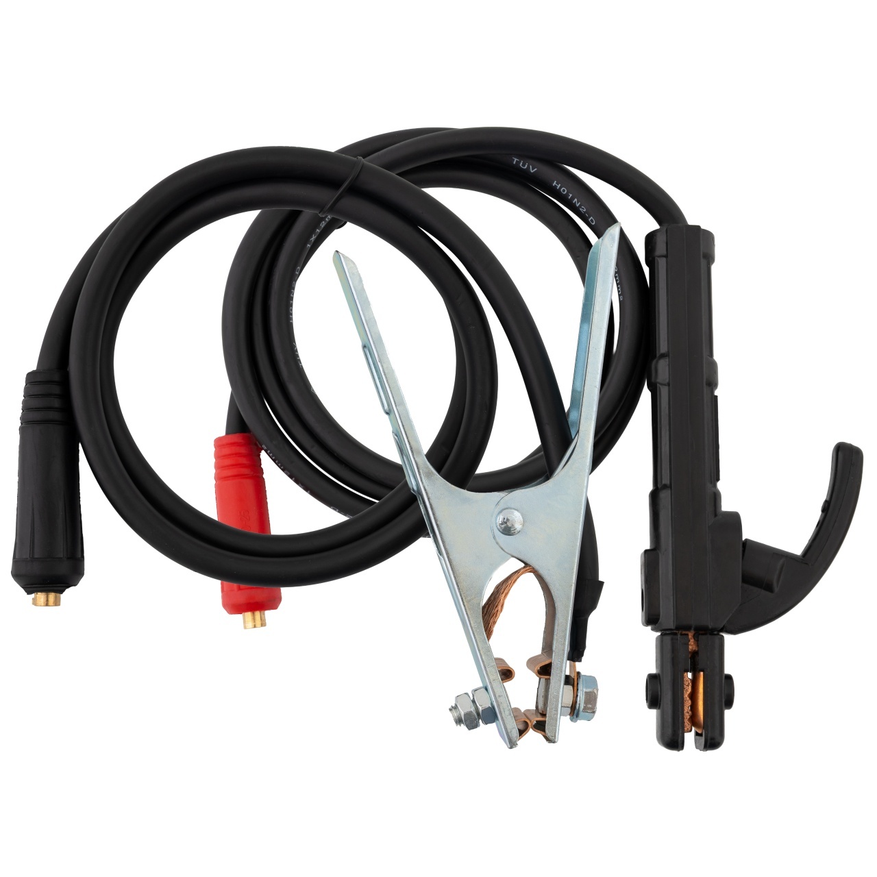 Set cablu cu cleste de sudura cablu cu cleste de masa, 12 mm, 300A, Rotor – In lucru Set cablu cu cleste de sudura cablu cu cleste de masa, 12 mm, 300A, Rotor - In lucru