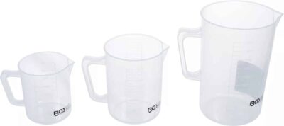 Set cani gradate din plastic capacitate 500, 1000, 2000ml, BGS 9946