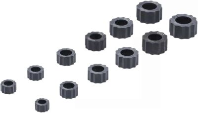 Set capace demontare pentru şuruburi şi piuliţe hexagonale deteriorate, 12 piese, BGS 1245