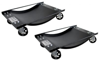 Set carucioare pentru deplasat masini avariate, latimea max. a anvelopei 360mm, dimensiuni: 385 x 605 mm, sarcina max. 450Kg/buc, BGS 8386